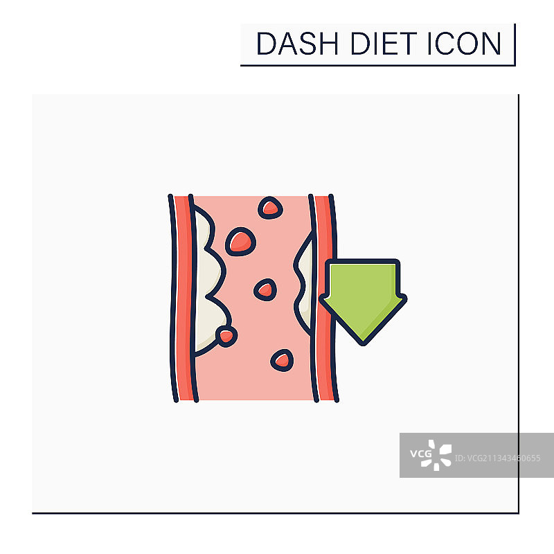 降低胆固醇彩色图标图片素材