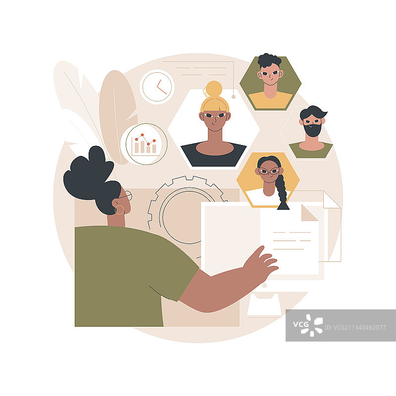 人力资源软件抽象概念图片素材