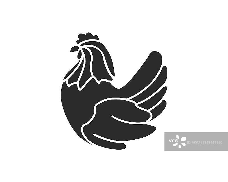 母鸡Logo模板设计图片素材
