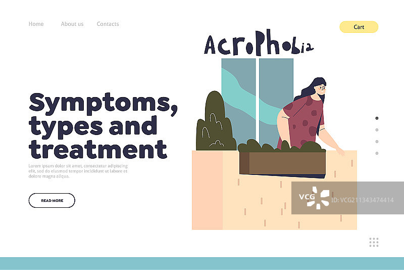 恐惧症类型与治疗概念图片素材