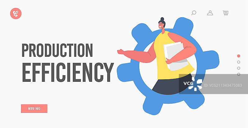 生产效率着陆页模板图片素材