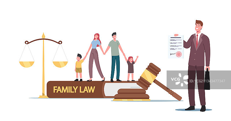 迷你人物：夫妻和孩子图片素材