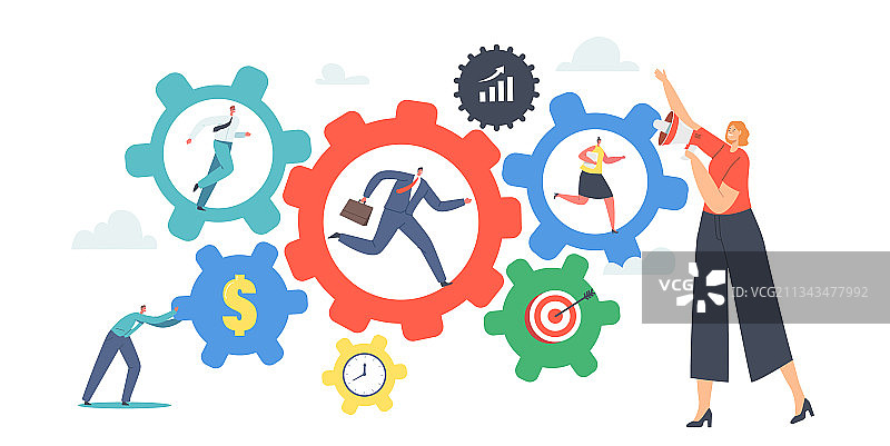 工作日常：团队合作与效率图片素材