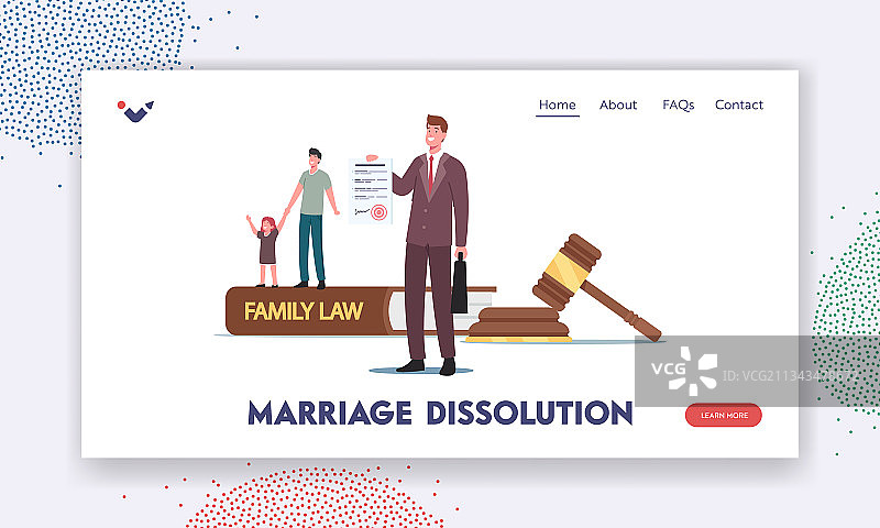 婚姻解除着陆页模板图片素材