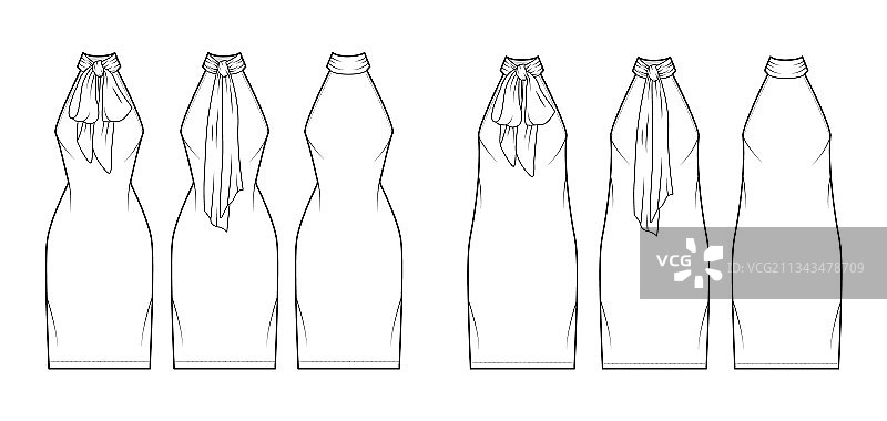 领结连衣裙技术时尚素材图片素材