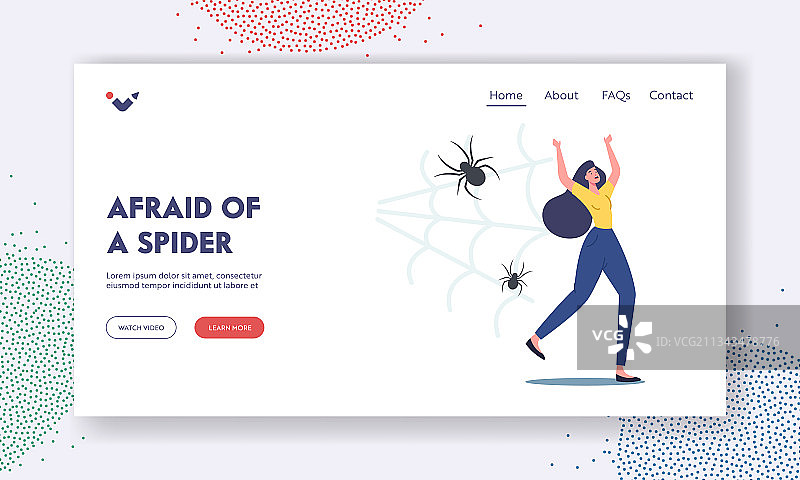 恐蜘蛛症心理问题图片素材