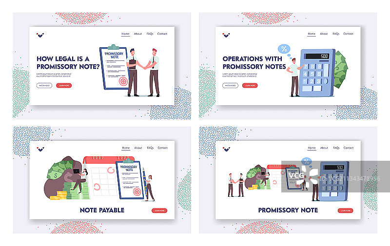 本票贷款协议着陆页图片素材