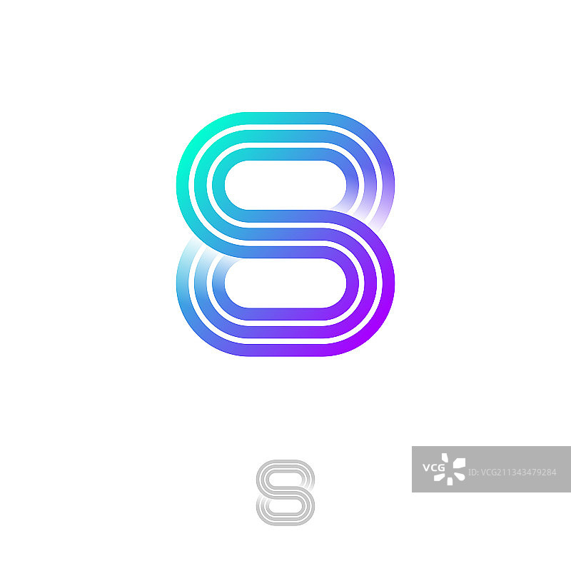 S8标志错觉徽章商业网页应用图片素材