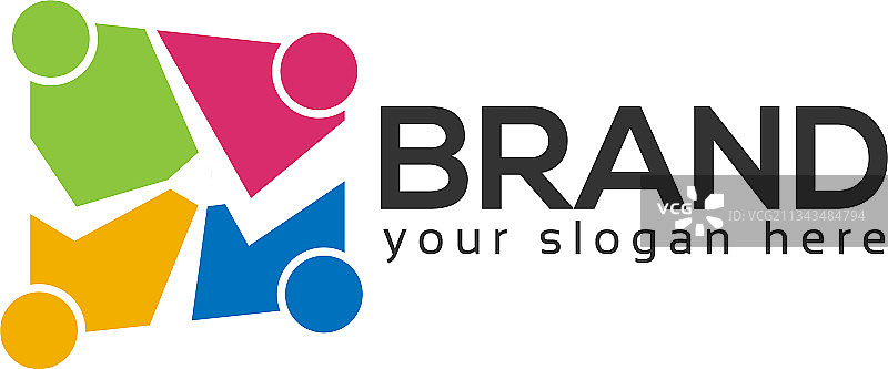 社区人物概念图标：人们在一起图片素材