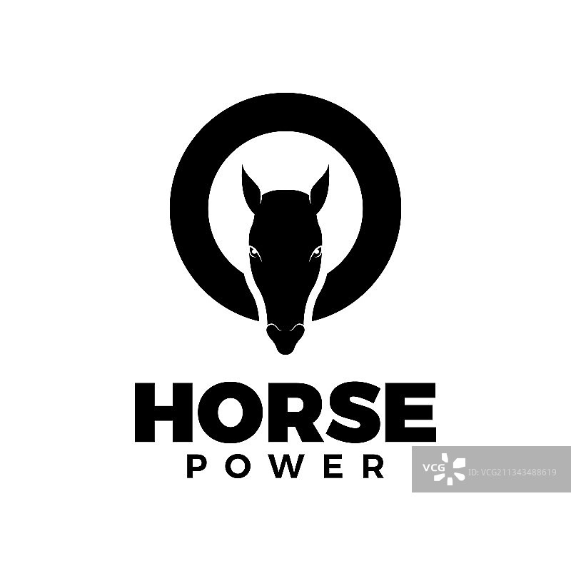 简约黑色马力标志模板图片素材