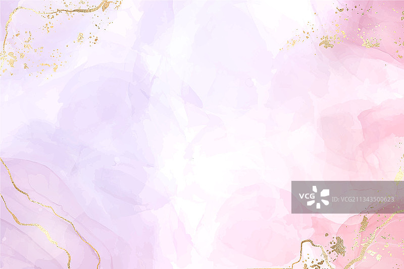 抽象双色玫瑰和薰衣草液体图片素材