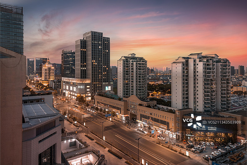 苏州吴中区日落全景图片素材