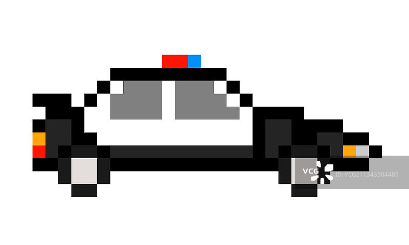 8位游戏素材像素警车图像图片素材