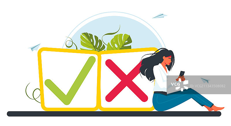 按钮上的勾叉符号图片素材