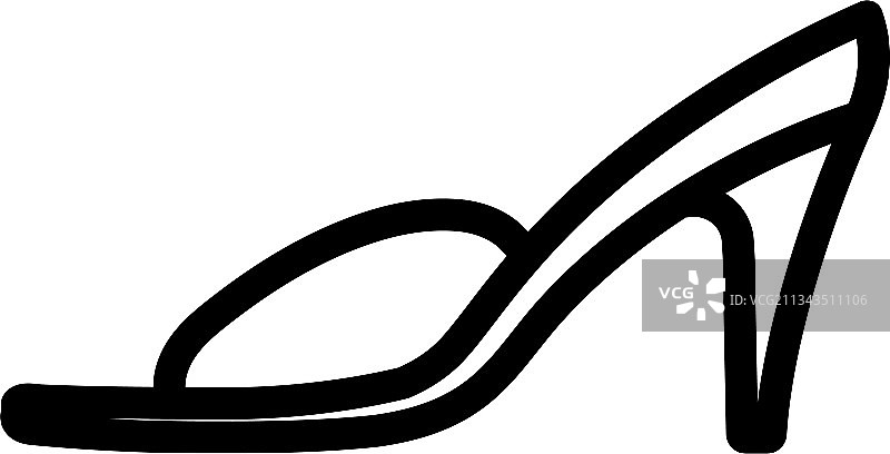 女士绒球鞋图标图片素材