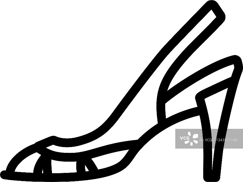 女士高跟凉鞋图标图片素材