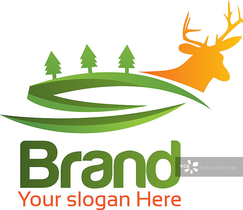 鹿标志设计模板图片素材