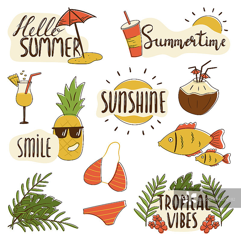 夏季图标系列图片素材