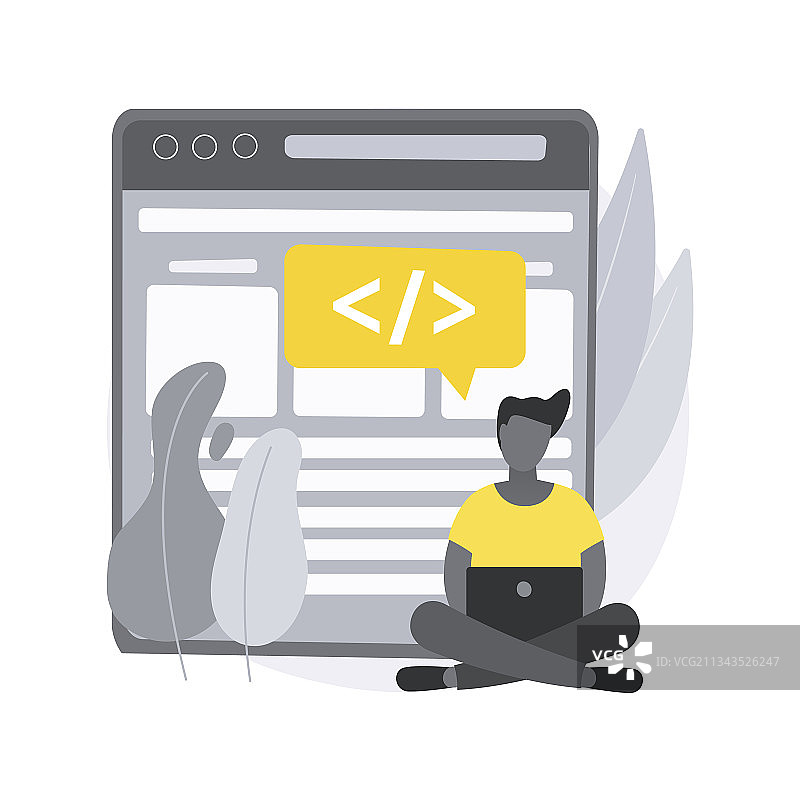 单页应用程序概念图片素材