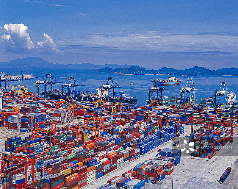 深圳盐田港港口设施图片素材