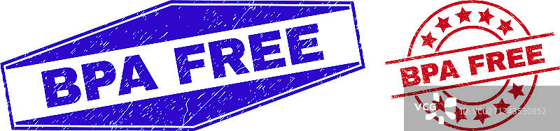 圆形和六边形不含BPA标志图片素材