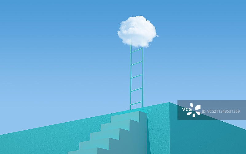 建筑阶梯墙壁积极向上背景图片素材