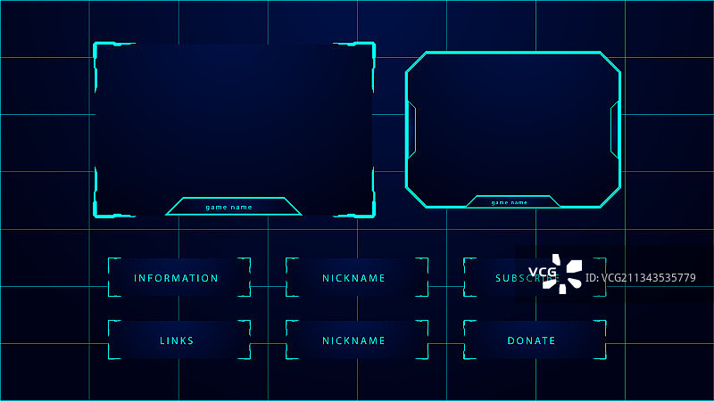 Twitch直播面板叠加层设计图片素材