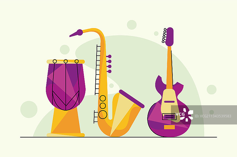 三种乐器图片素材