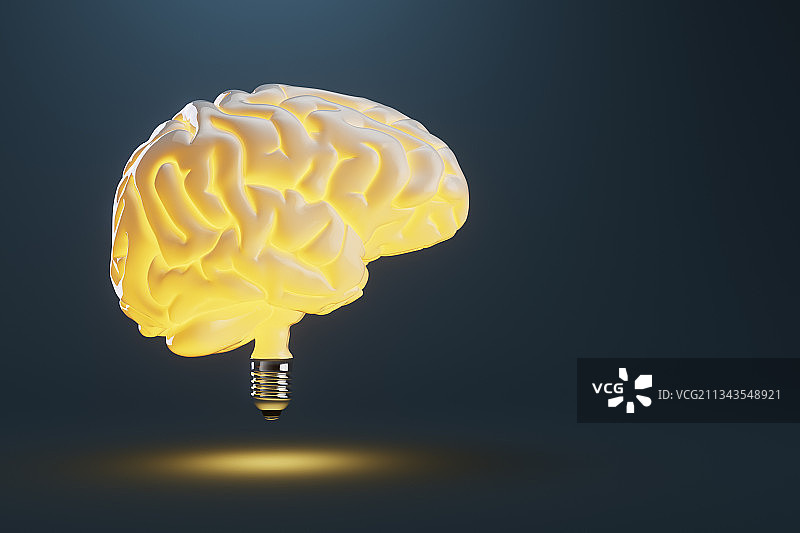 灯泡大脑图片素材