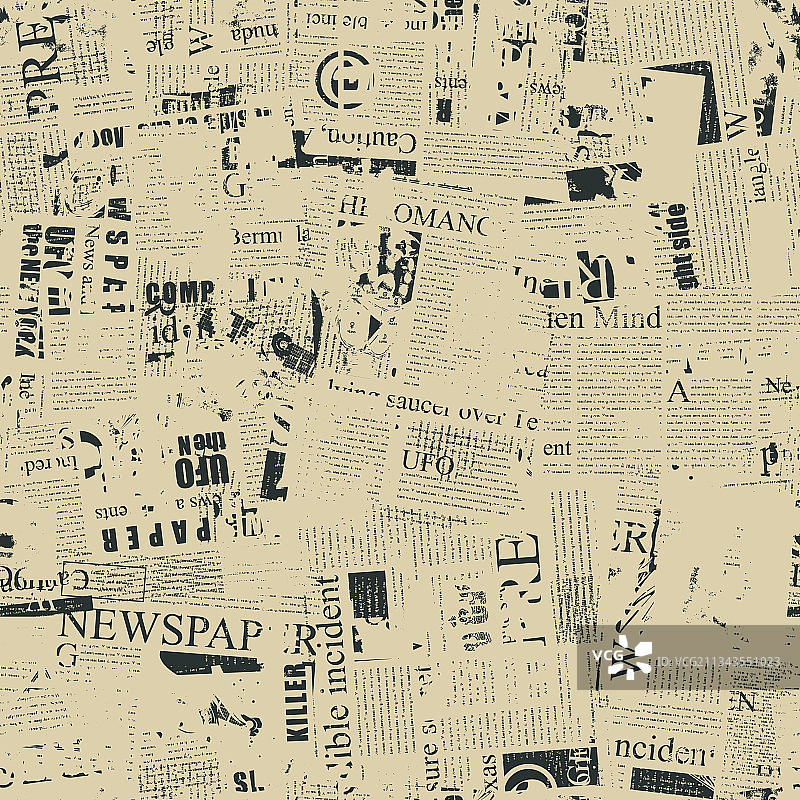 报纸主题抽象无缝图案图片素材