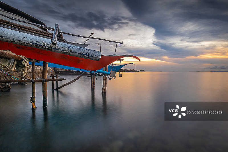 达瑙市日落海景（菲律宾宿雾）图片素材