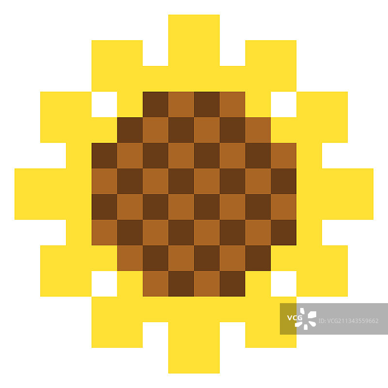 8位游戏素材像素向日葵图像图片素材