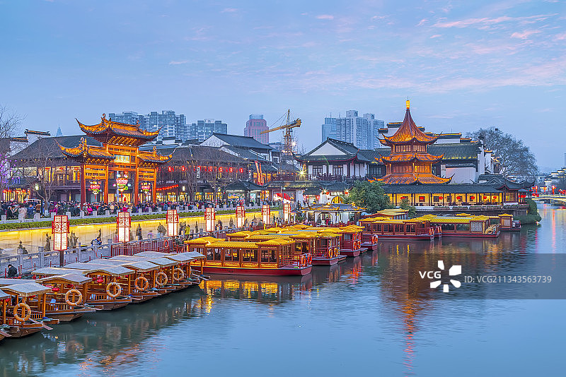 南京夜景图片素材