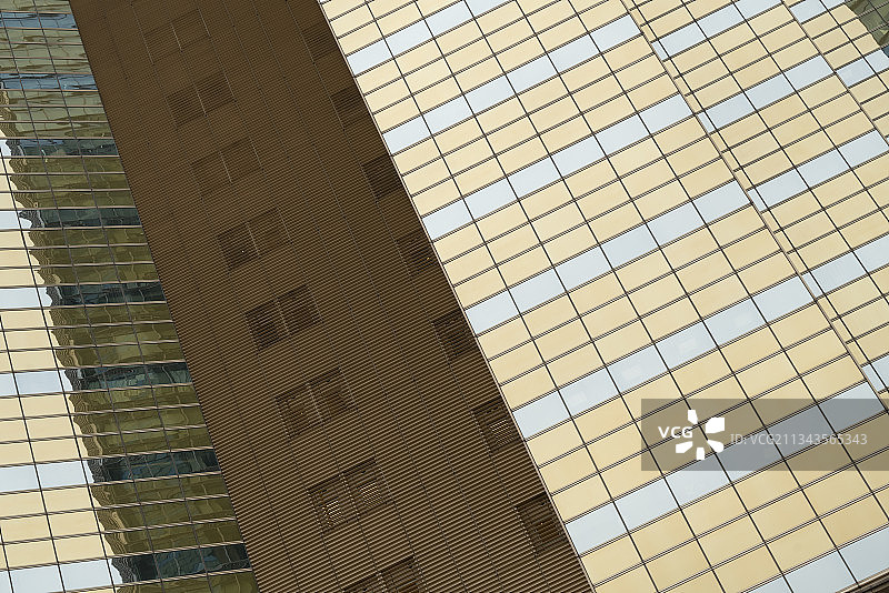 金融区办公楼建筑局部和玻璃外墙图片素材