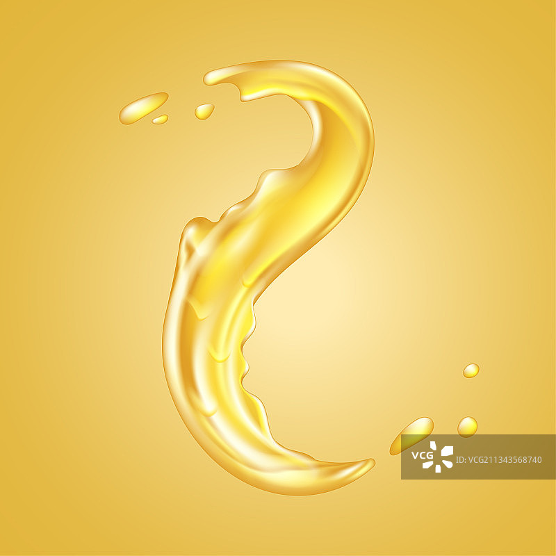 石油飞溅或橙色液体溢出图片素材