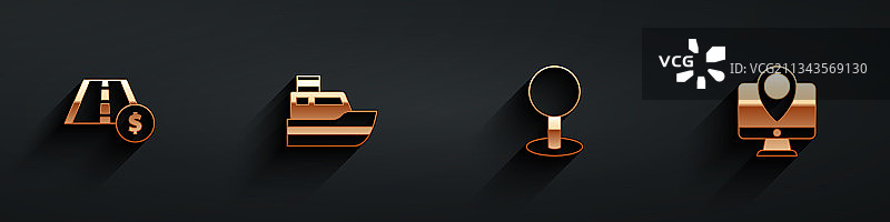 收费公路交通标志图片素材