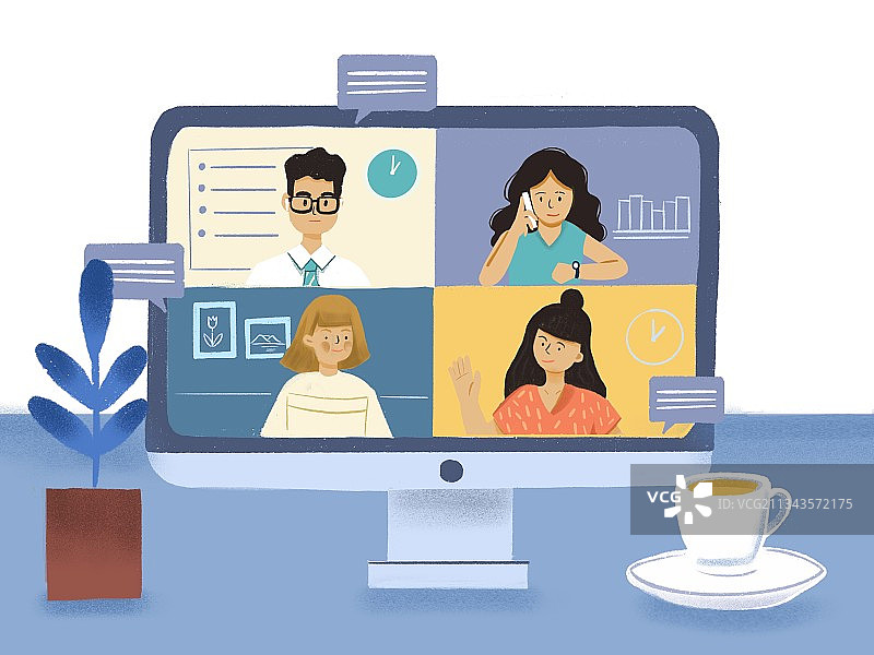 视频会议图片素材