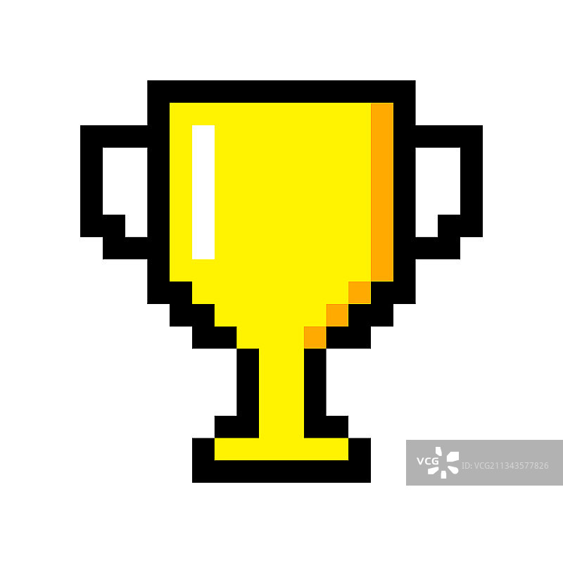 8位游戏素材像素奖杯图片素材