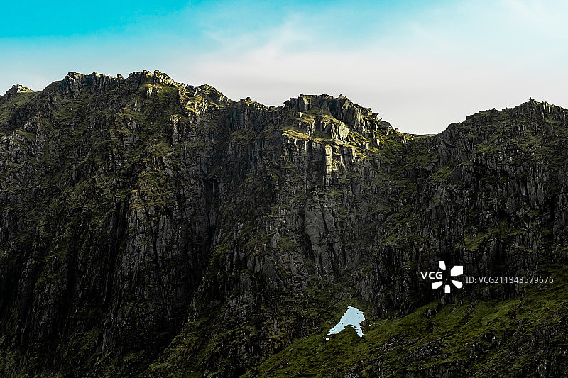 英国斯诺多尼亚国家公园岩石山脉风光图片素材