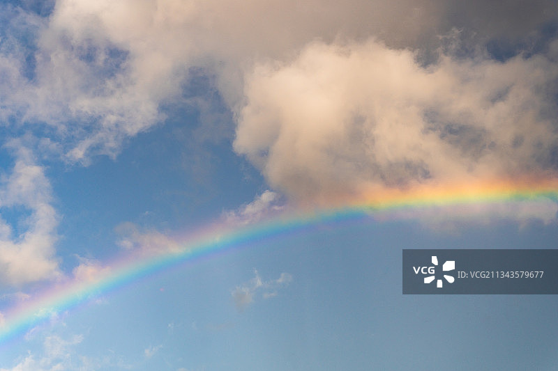 仰视美国夏威夷的彩虹图片素材