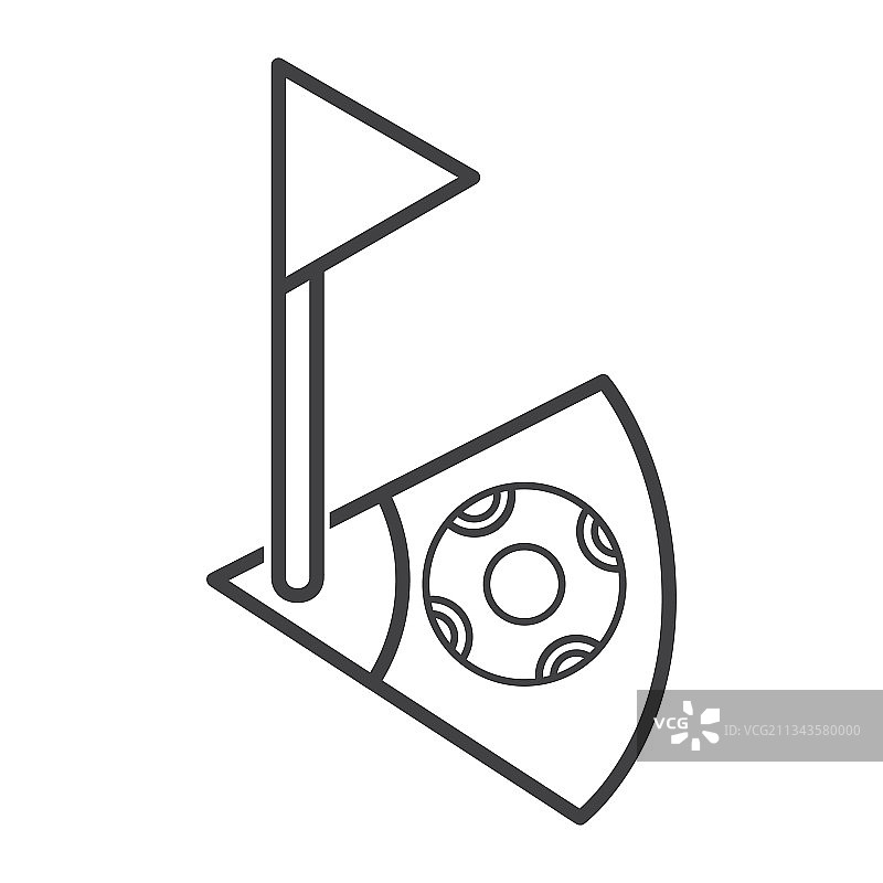 角球插画设计轮廓风格图片素材