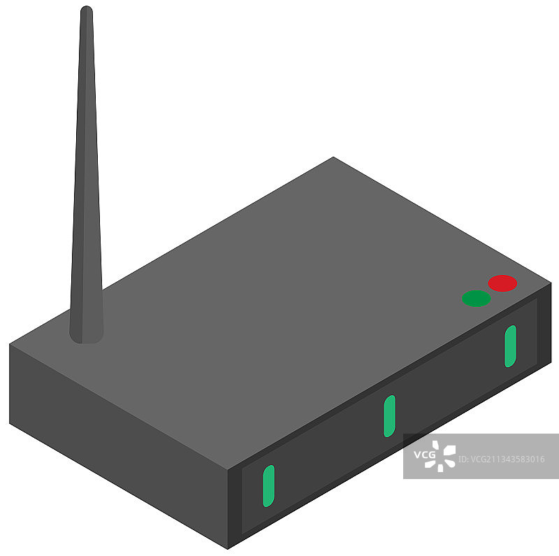 带天线的现代Wi-Fi路由器智能家居图片素材