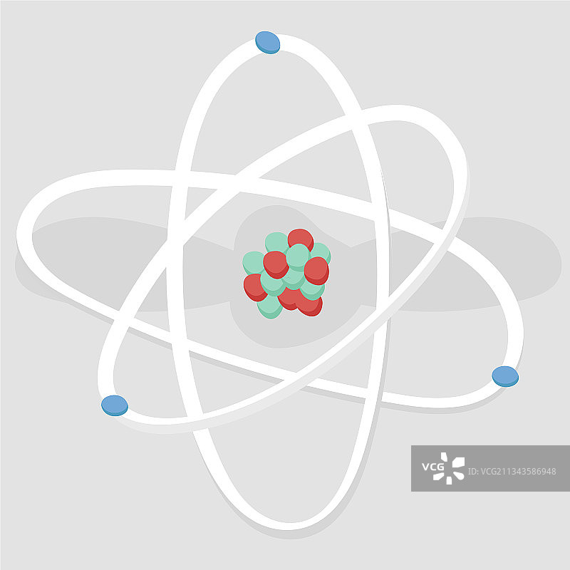 白色背景上的孤立原子图片素材