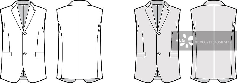 无袖夹克翻领马甲图片素材