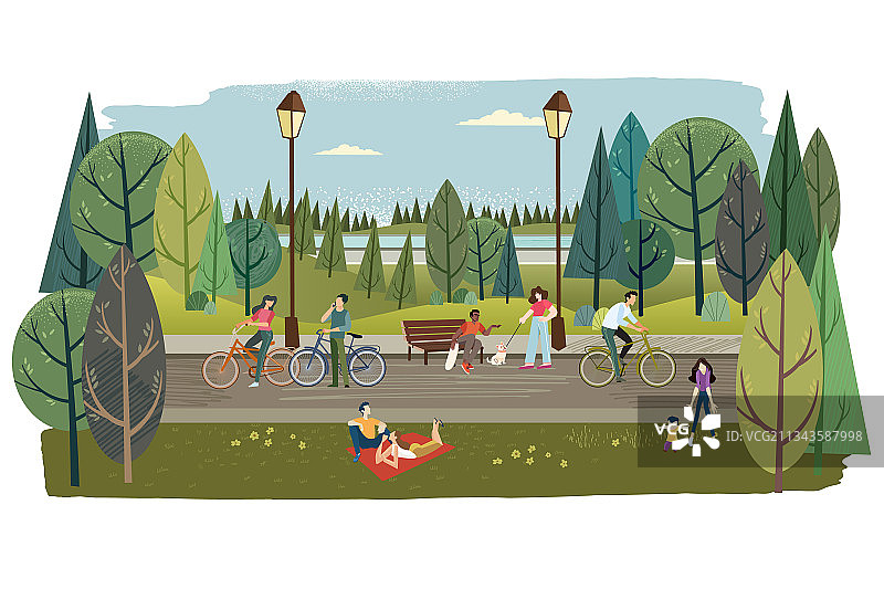 城市公园图片素材