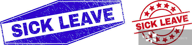 病假腐蚀的圆形印章图片素材