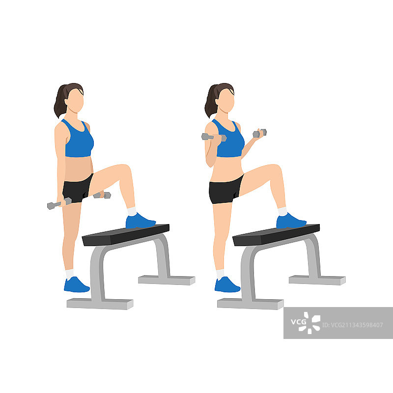 肱二头肌分腿站姿哑铃弯举练习图片素材