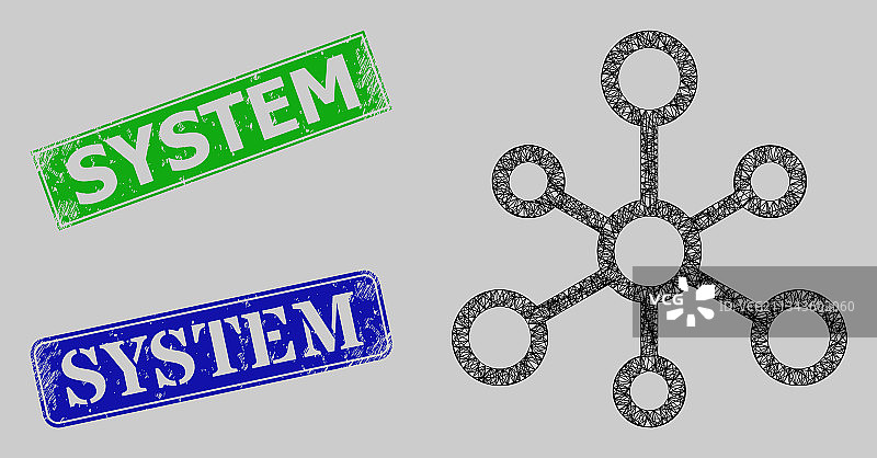 纹理系统印章和阴影系统链接网络图片素材