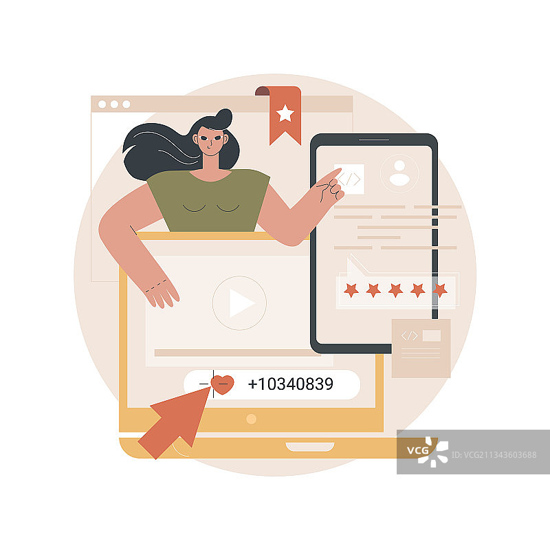 病毒式内容抽象概念图片素材