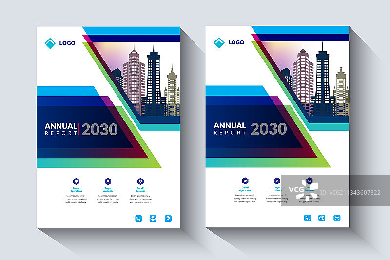 年度报告设计版式传单模板图片素材